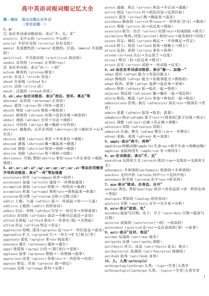 603个词根词缀.pdf可打印-找题宝